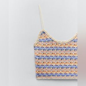 Zara knit top multi color size large